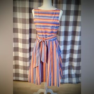 L.L. Bean - Bean Signature Vibrant Striped Midi Dress